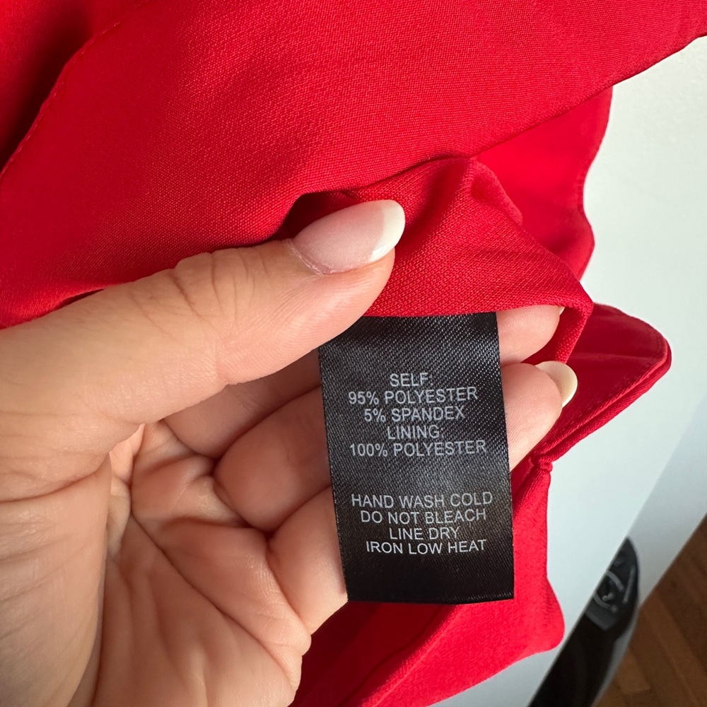Lulu's Red Scalloped Adjustable Spaghetti Strap Open Back Mini Dress - Picture 5 of 8